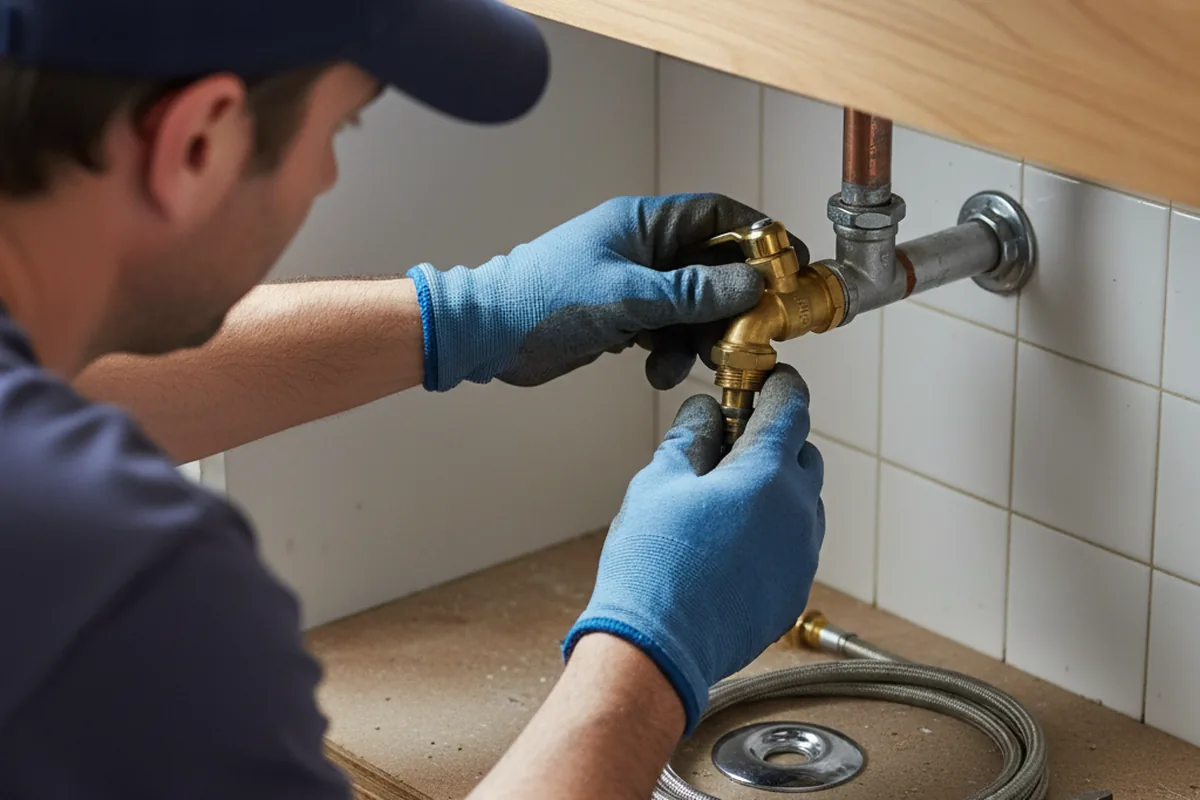 Shutoff valve and fitting work during Faucet and Fixture Repair in Hackberry